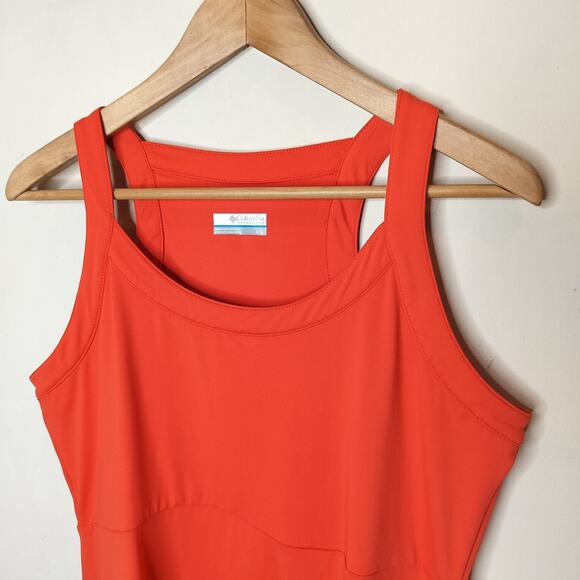 Columbia Tank Dress Orange Stretch Sleeveless Athletic - Picture 4 of 7